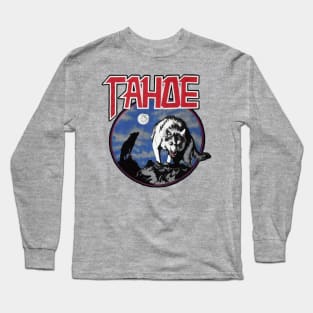 Retro Lake Tahoe California Howling Wolf Long Sleeve T-Shirt